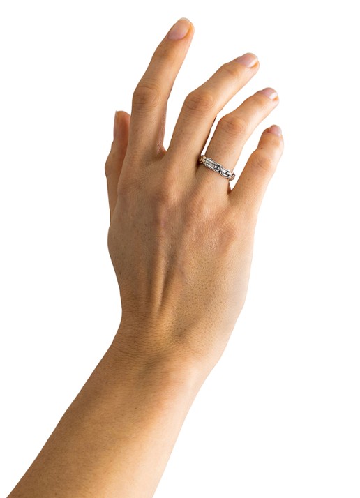 Buddha to Buddha Venetian Twist ring van zilver - voorkant 4 zilver