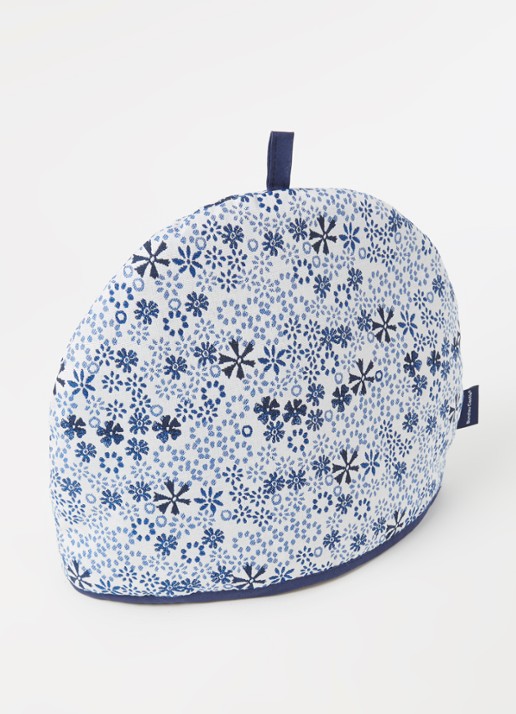 Bunzlau Castle Indigo Lace theemuts - voorkant 3 jeans