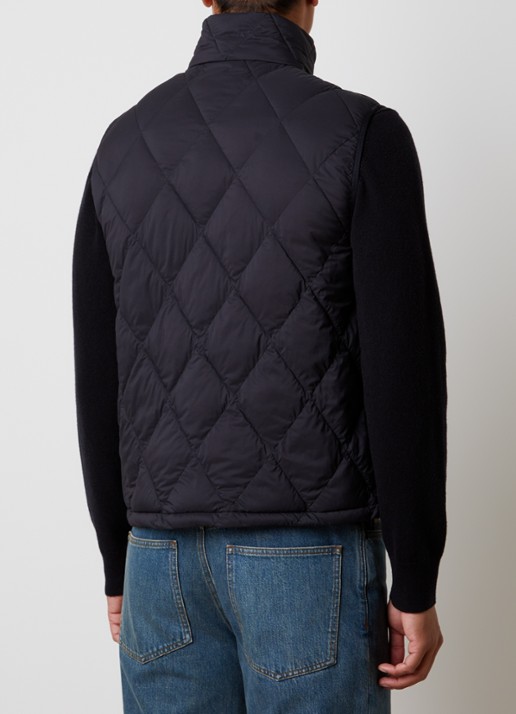Burberry Acresford gewatteerde bodywarmer met quilt patroon - achterkant zwart