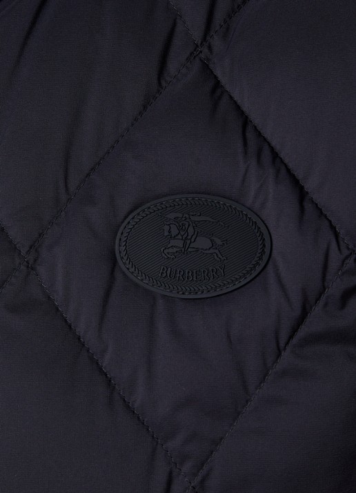 Burberry Acresford gewatteerde bodywarmer met quilt patroon - detail 6 zwart