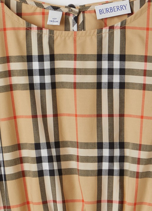 Burberry Adele jurk met ruitdessin - detail 3 beige
