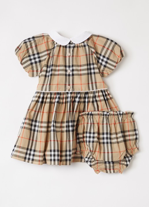 Burberry Aria jurk met bloomer - voorkant 2 beige