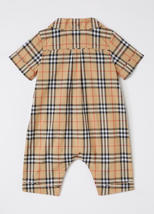 Burberry Babypak met ruitdessin - voorkant 2 beige