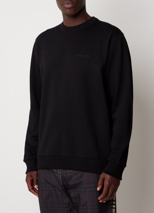 Burberry Bainton sweater met logo- en backprint - achterkant zwart