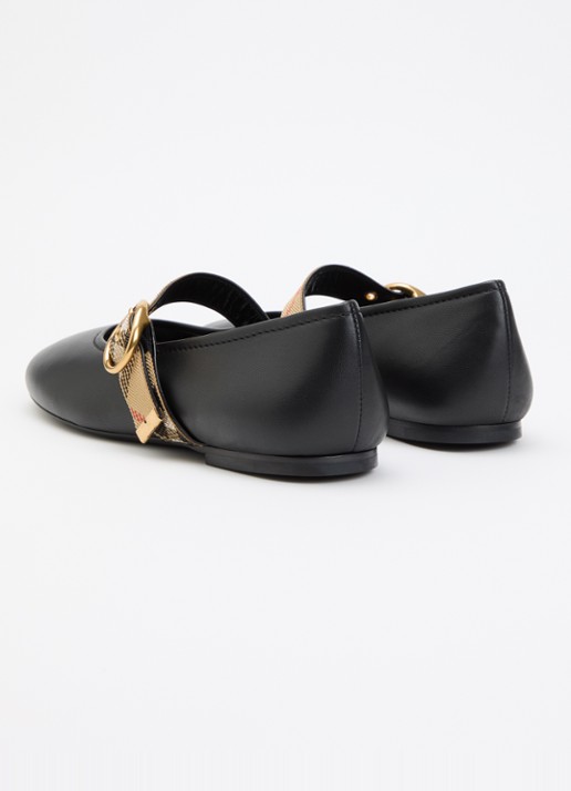 Burberry Ballerina van lamsleer - achterkant 6 zwart