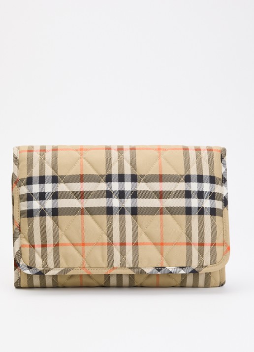 Burberry Belfast luiertas met quilt patroon en verschoningsmat - detail 4 zwart