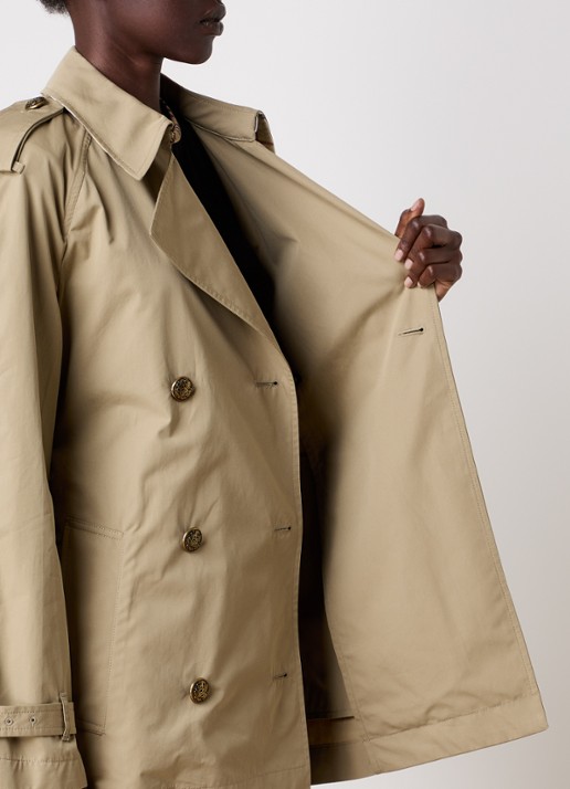 Burberry Belgravia double-breasted trenchcoat met steekzakken en ceintuur - detail 4 khaki