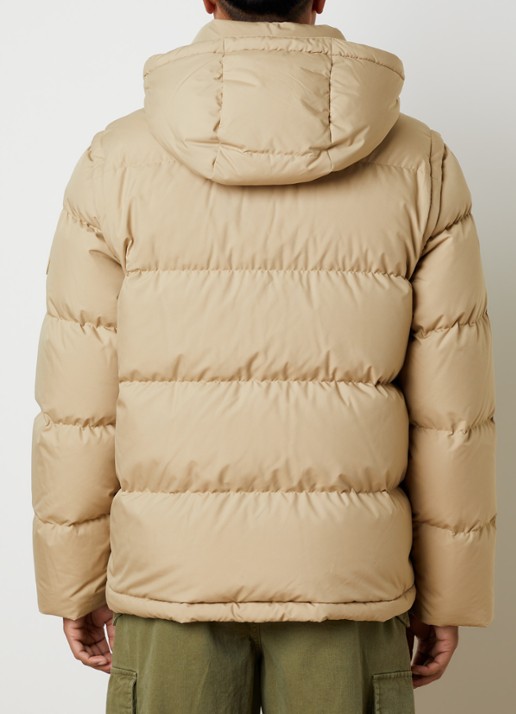 Burberry Bideford puffer jack met donsvulling - achterkant khaki