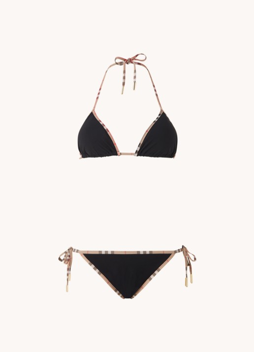 Burberry Bikiniset met uitneembare vulling - voorkant 3 zwart