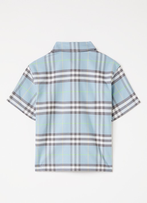 Burberry Billy overhemd met ruitdessin - voorkant 2 lichtblauw