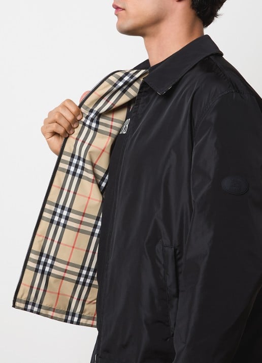 Burberry Bloomsbury reversible jack met steekzakken - detail 6 zwart