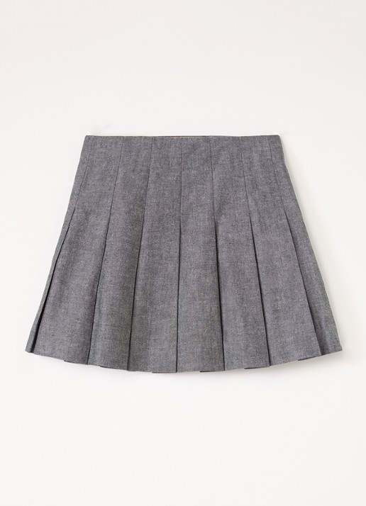 Burberry Broekrok met plooidetail - voorkant 3 grijs