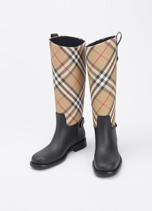 Burberry Cavalier laars met ruit dessin - detail 3 beige