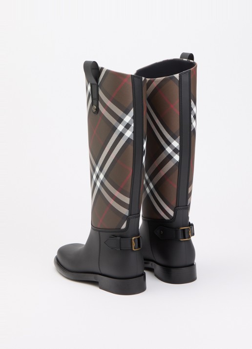 Burberry Cavalier laars met ruit dessin - achterkant 5 multicolor