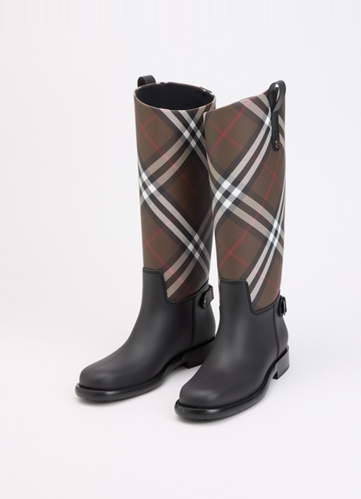 Burberry Cavalier laars met ruit dessin - detail multicolor