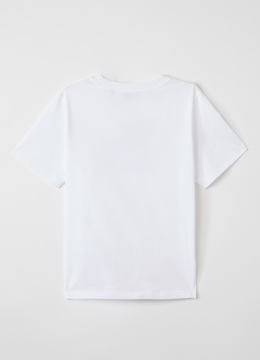 Burberry Cedar T-shirt met logoborduring - voorkant 2 wit