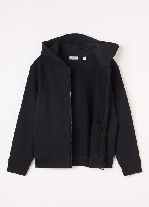 Burberry Clyde sweatvest met logo - voorkant 3 zwart