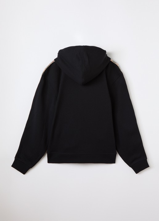 Burberry Clyde sweatvest met logoborduring - achterkant 3 zwart