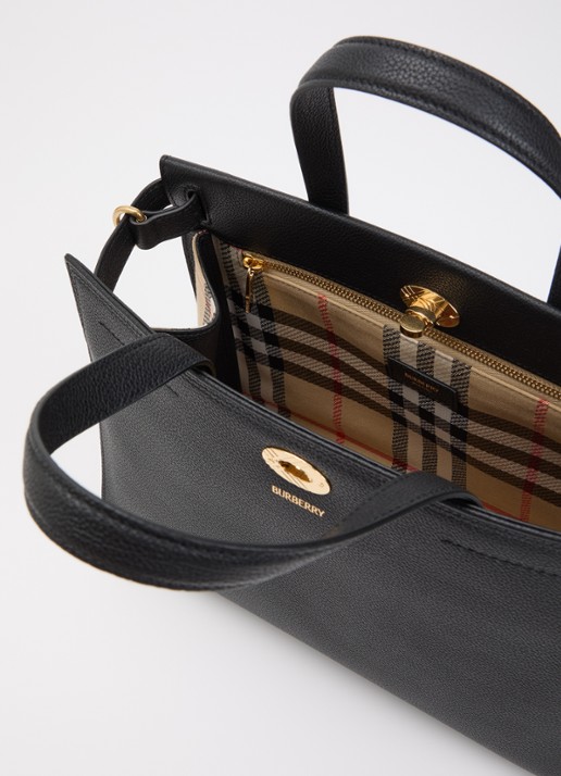 Burberry Cotsworld handtas van kalfsleer met afneembare schouderriem - detail 3 zwart