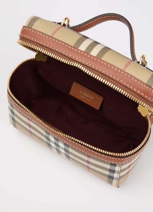 Burberry Crossbodytas met ruitdessin - detail 3 beige