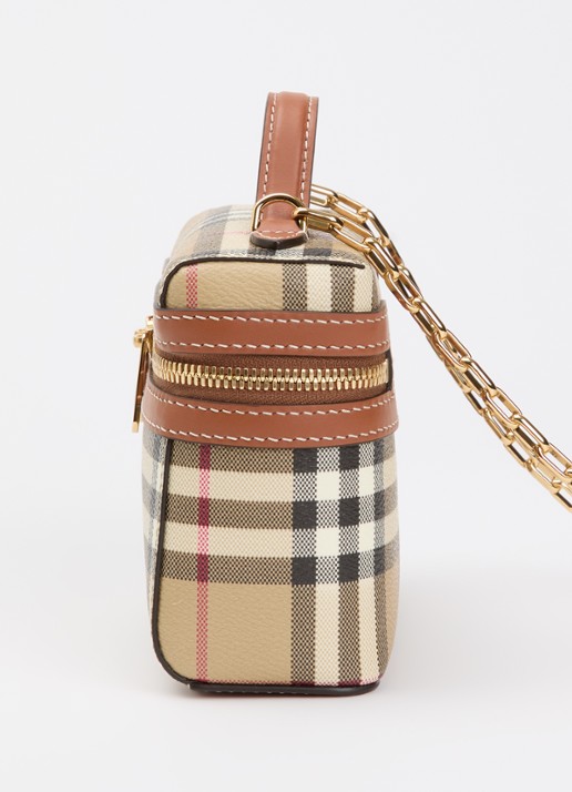 Burberry Crossbodytas met ruitdessin - detail 4 beige