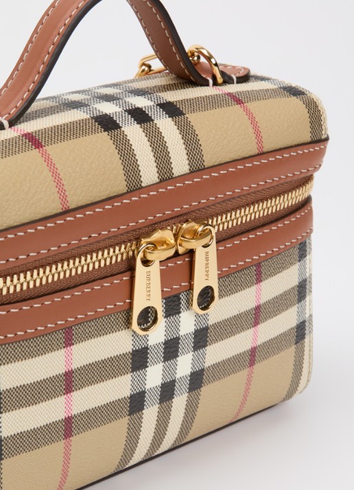 Burberry Crossbodytas met ruitdessin - detail 5 beige