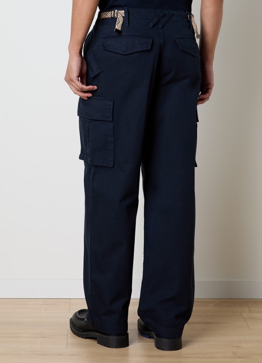 Burberry Cyrus loose fit cargobroek met klepzakken - achterkant 6 donkerblauw