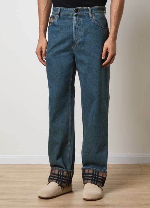 Burberry Dexter straight leg jeans met medium wassing - detail 2 indigo
