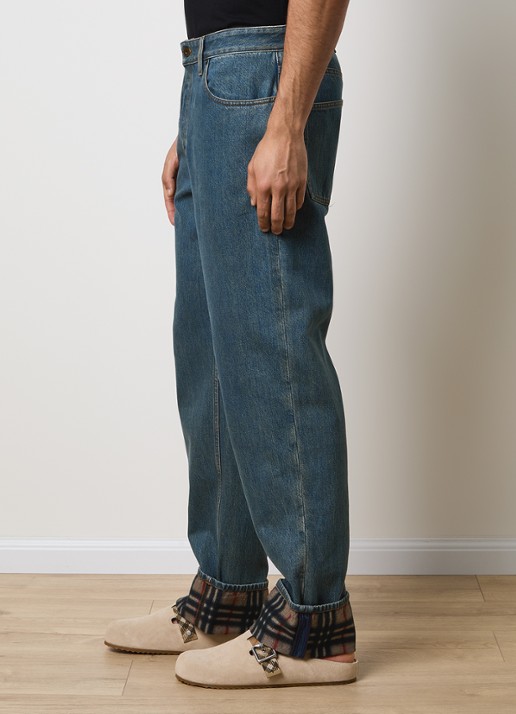 Burberry Dexter straight leg jeans met medium wassing - detail 3 indigo