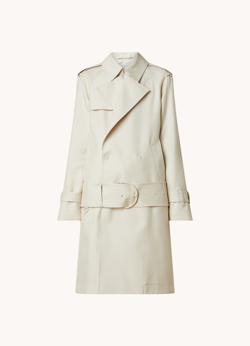 Burberry Double-breasted trenchcoat in zijdeblend met ceintuur