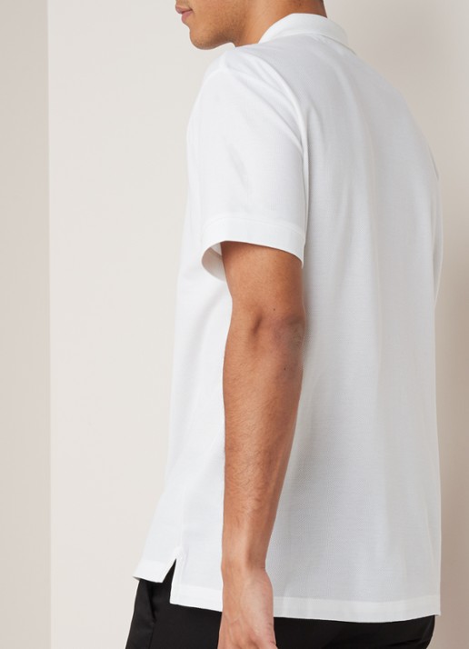 Burberry Eddie regular fit polo van piqué katoen - achterkant 3 wit
