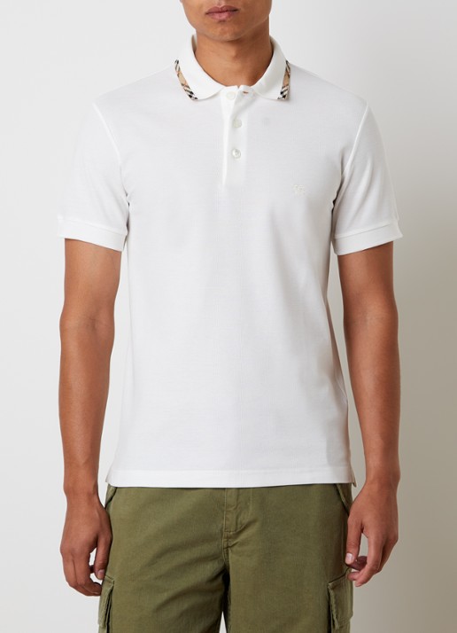 Burberry Eddie slim fit polo met logo