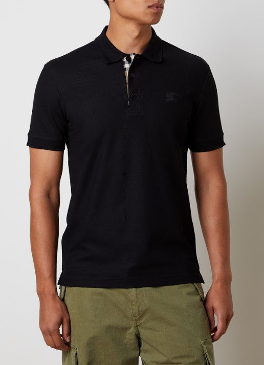 Burberry Eddie slim fit polo van piqué katoen met logoborduring