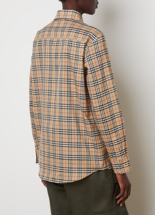 Burberry Emma overhemd met ruitdessin - achterkant 5 zand