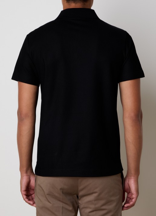 Burberry Evan regular fit polo met logoborduring - achterkant 3 zwart