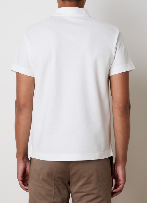 Burberry Evan regular fit polo met logoborduring - achterkant 5 wit