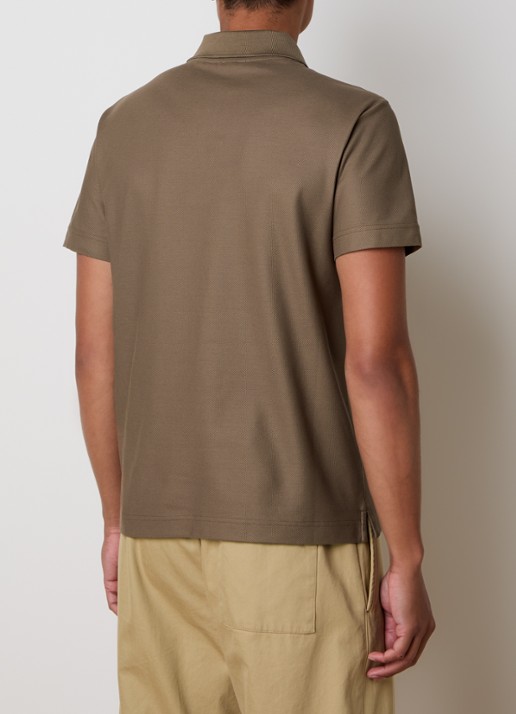 Burberry Evan regular fit polo met logoborduring - achterkant 3 zand