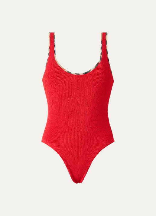Burberry Faye badpak met scrunchie en rugdecolleté