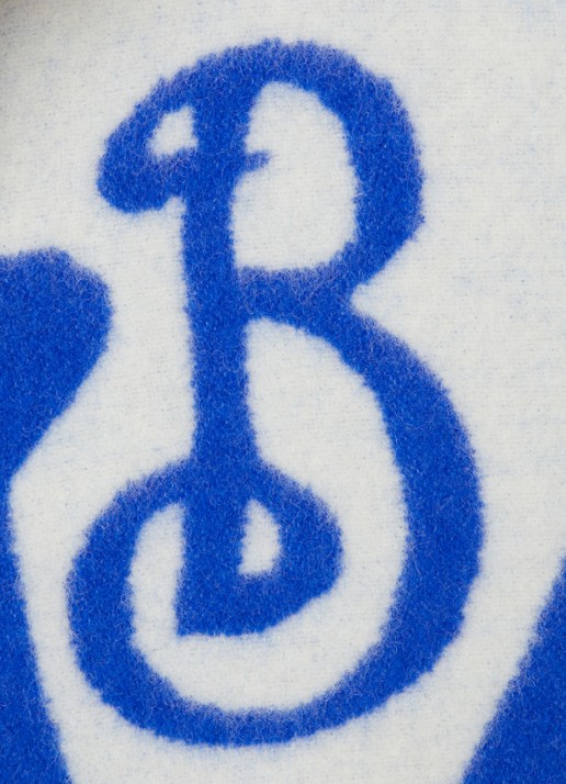 Burberry Fijngebreide cape van wol met steekzakken en capuchon - detail 5 royalblauw