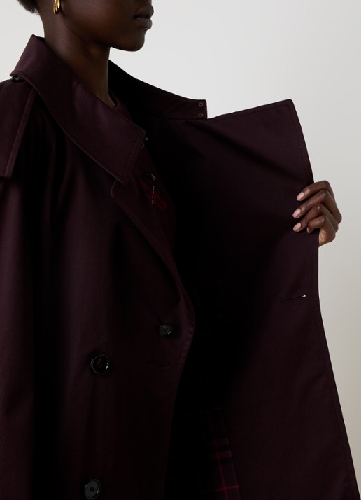 Burberry Fitzrovia double-breasted trenchcoat met ceintuur - detail 3 bordeauxrood