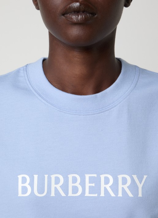 Burberry Frankie T-shirt met logo - detail 3 lavendel