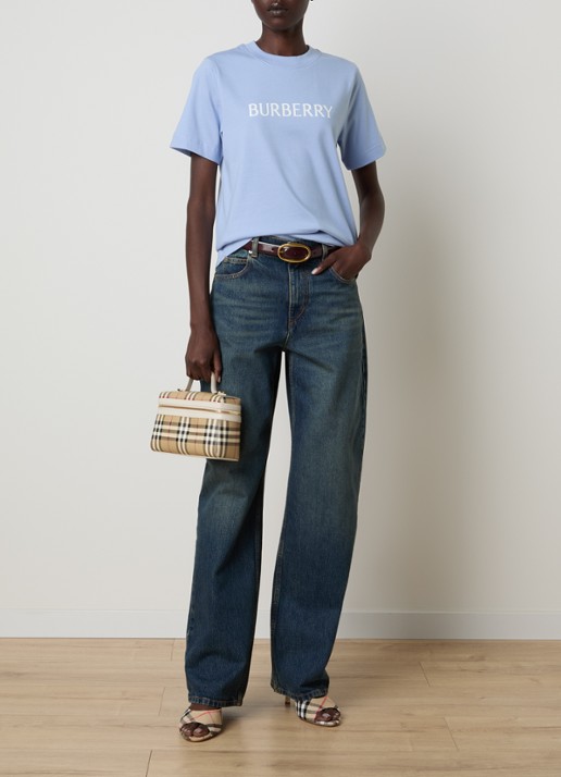 Burberry Frankie T-shirt met logo - voorkant 5 lavendel