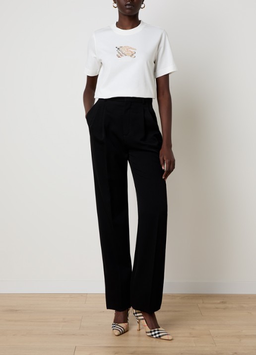 Burberry Frankie T-shirt met logoprint - voorkant 3 wit