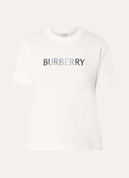 Burberry Frankie T-shirt met logoprint - voorkant 2 wit