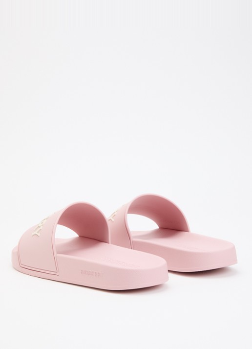 Burberry Furley slipper met logo - achterkant 6 lichtroze