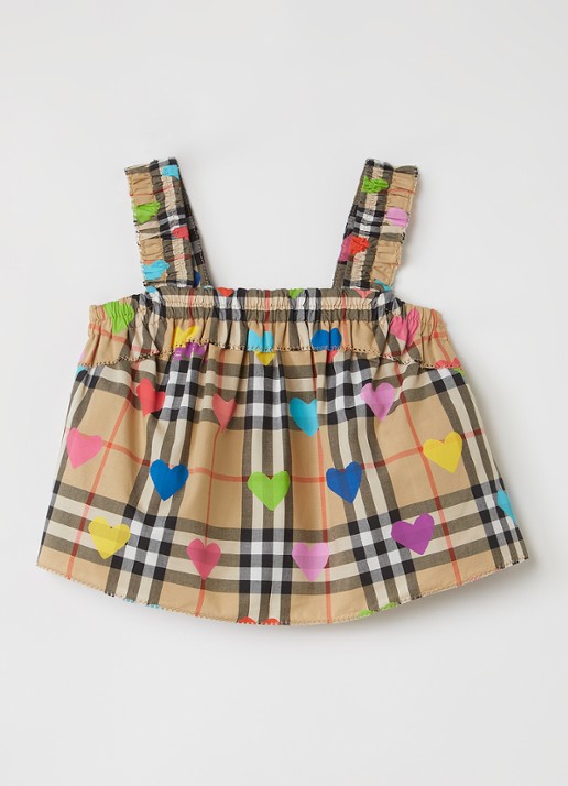 Burberry Gabi top met ruitdessin