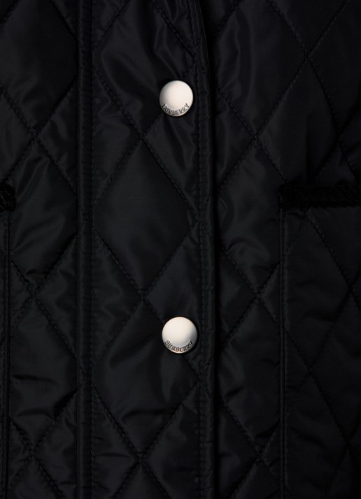 Burberry Gewatteerd jack met quilt patroon en opgestikte zakken - detail 4 zwart