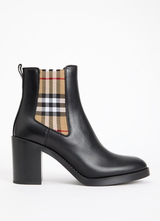 Burberry Hampstead enkellaarsje van kalfsleer