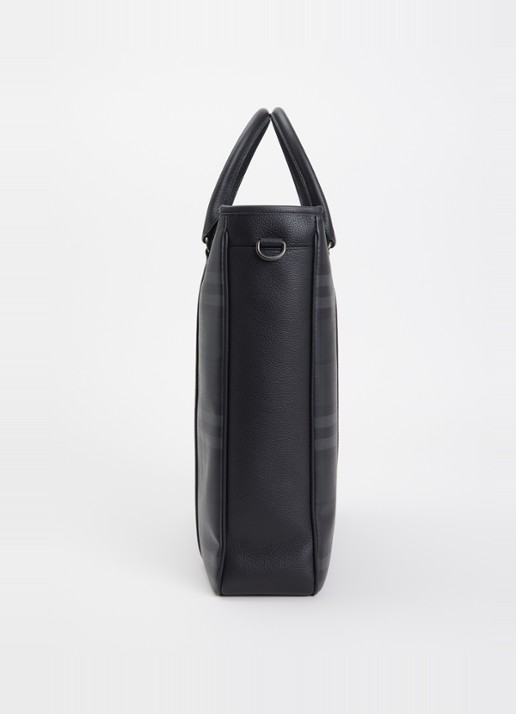 Burberry Handtas met ruitdessin en afneembare schouderriem - detail 4 antraciet