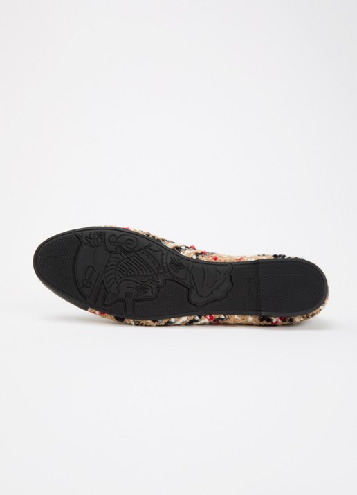 Burberry Highgate ballerina met ruitdessin en details van lamsleer - detail 4 beige